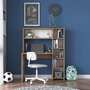 Hanah Home HA104 - 2025 Escritorio de estudio con estantería Roble